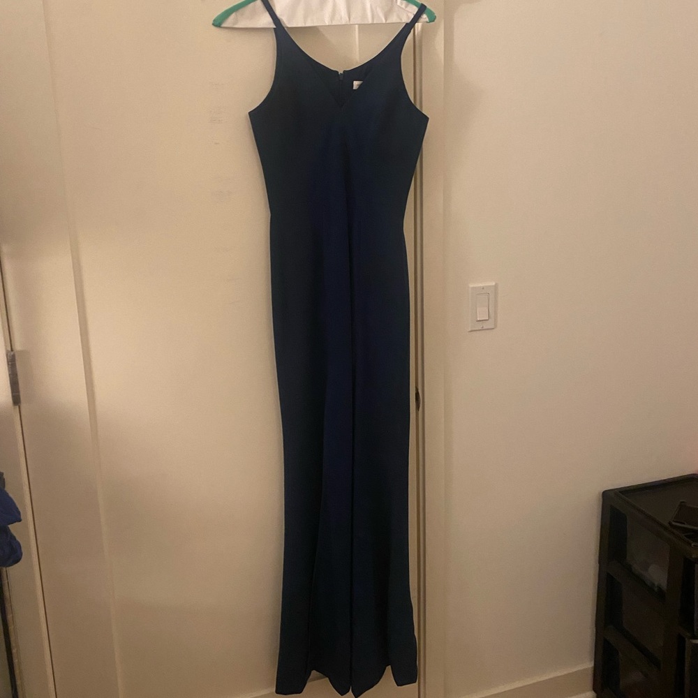 Dress the population iris crepe gown in pine - Picture 6 of 7